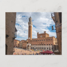 Postal de la Piazza del Campo, Siena, Toscana, Ita