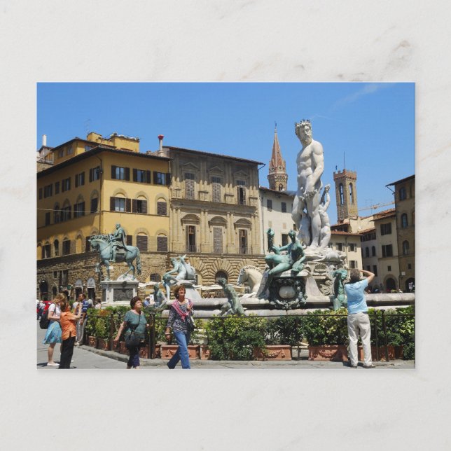 Postal de la Piazza della Signoria (Anverso)