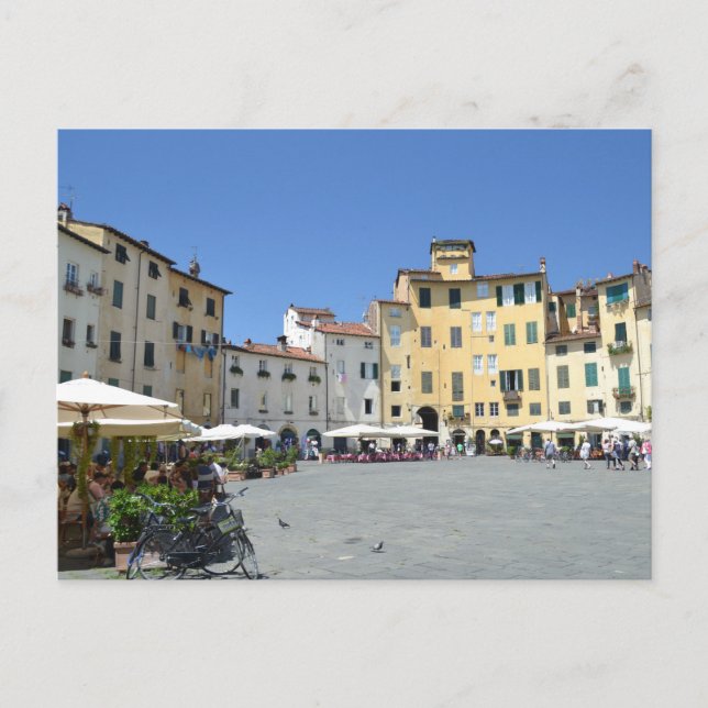 Postal de la Piazza dell'Anfiteatro en Lucca, Ital (Anverso)