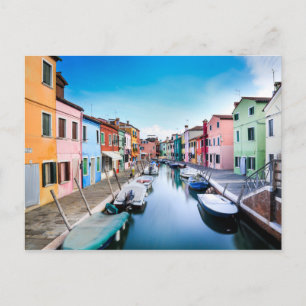 Postal de la pintoresca isla de Burano Venecia Ita