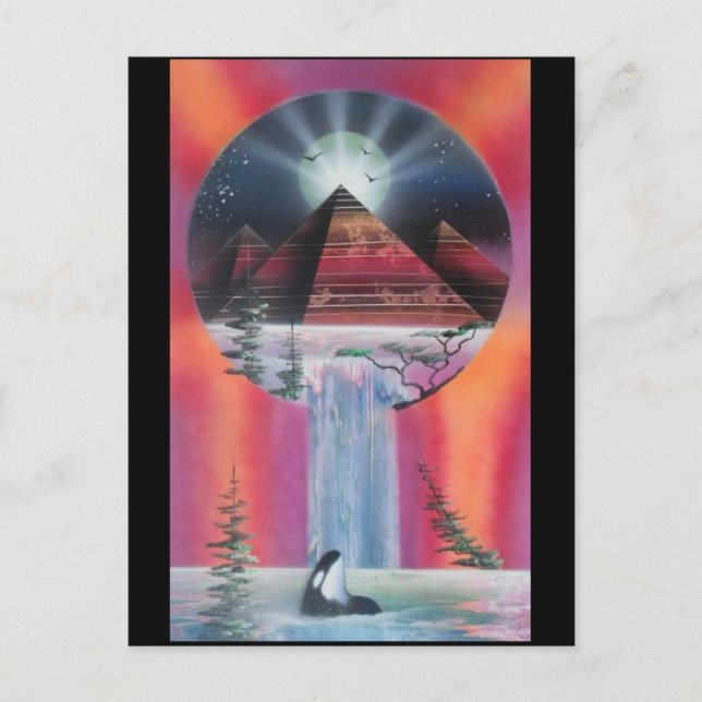 Postal de la pirámide. (Anverso)