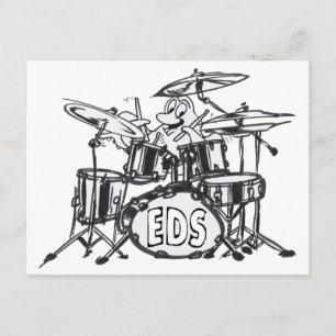 Postal de la placa de color octopus de música