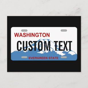 postal de la placa de matrícula del personalizado
