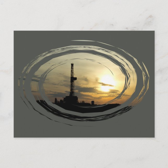 Postal de la plataforma de perforación (Anverso)