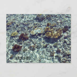 Postal de la playa de Maldivas