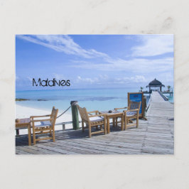 Postal de la playa de Maldivas