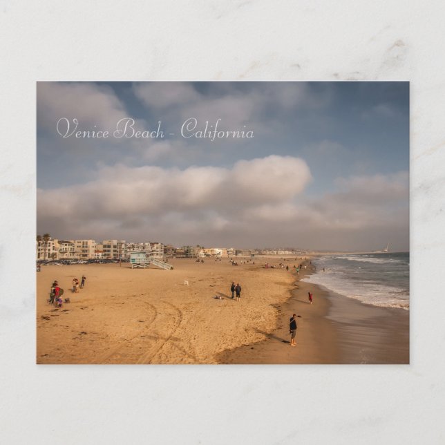Postal de la playa de Venecia (Anverso)