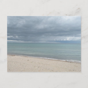 postal de la playa del lago