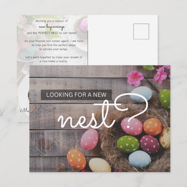 Postal de la Primavera de Pascua para Realtor Inmo (Anverso / Reverso)