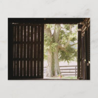 postal de la puerta del granero