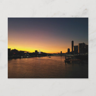 postal de la puesta de sol de Brisbane