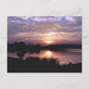 postal de la puesta de sol de Wisconsin