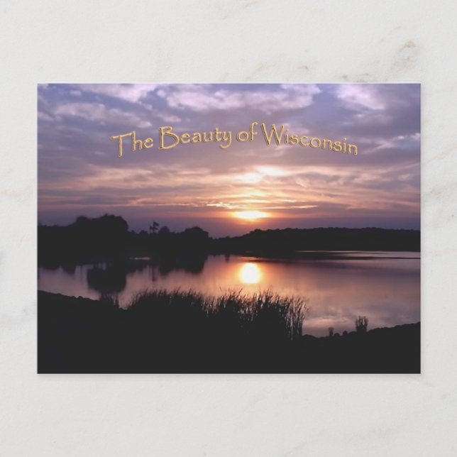 postal de la puesta de sol de Wisconsin (Anverso)