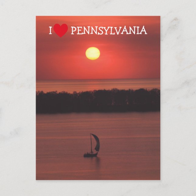 Postal de la puesta de sol en Presque Isle (Anverso)