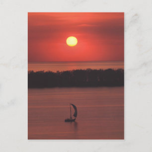 Postal de la puesta de sol en Presque Isle