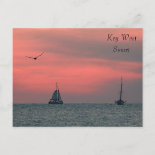 Postal de la puesta del sol de Key West