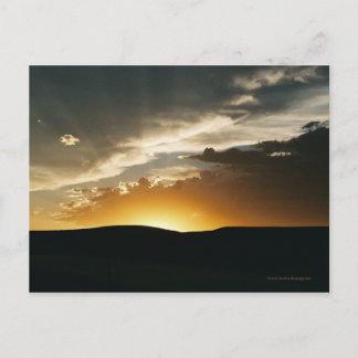 Postal de la puesta del sol de Wyoming