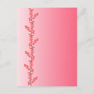 Postal de la rama de flores, personalizar