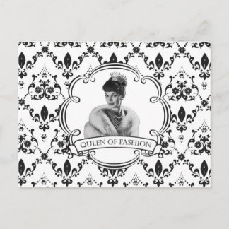 Postal de la reina de la moda