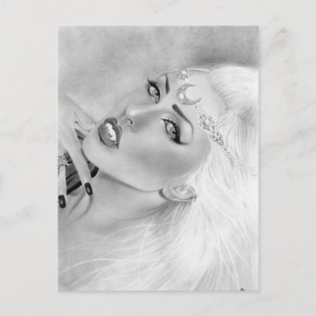 Postal de la Reina del Vampiro (Anverso)