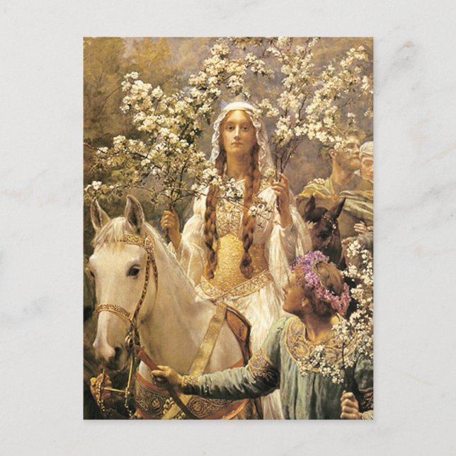 postal de la Reina Guinevere Maying (Anverso)