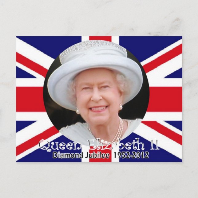 postal de la Reina Isabel Diamond Jubilee (Anverso)