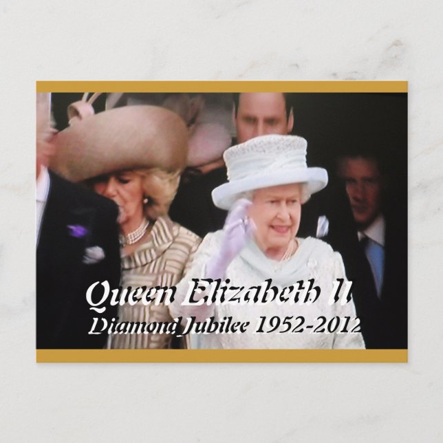postal de la Reina Isabel Diamond Jubilee (Anverso)