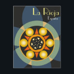 Postal de La Rioja, España<br><div class="desc">Postal con motivos geométricos que recuer la arquitectura románica de La Rioja.</div>