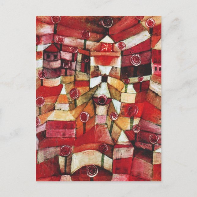 Postal de la rosaleda de Paul Klee (Anverso)