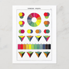 Postal de la rueda de color rusa vintage