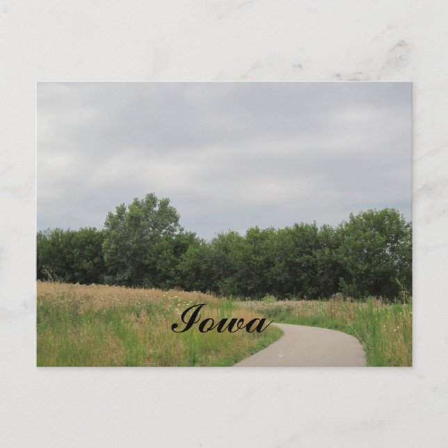 Postal de la ruta en bicicleta de Iowa (Anverso)