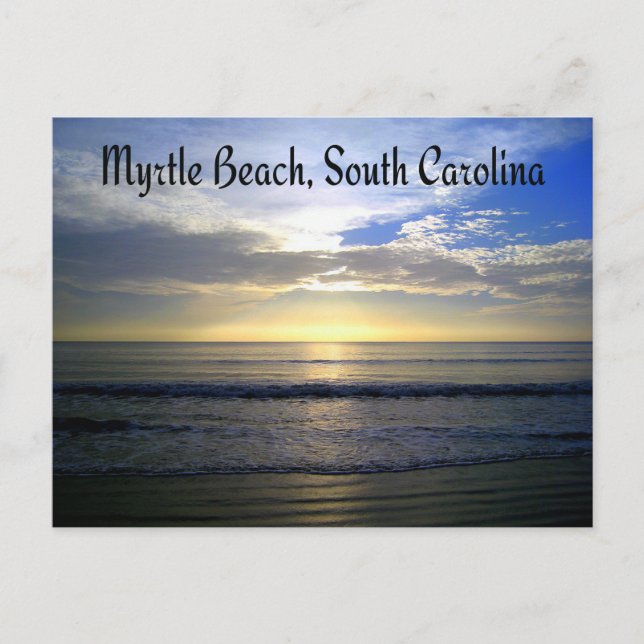 Postal de la salida del sol de Myrtle Beach South  (Anverso)