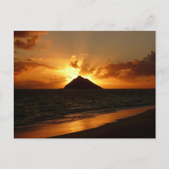 postal de la salida del sol en Hawái (Anverso)