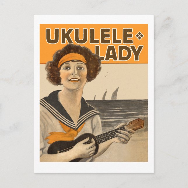 Postal de la señora #2 del Ukulele (Anverso)