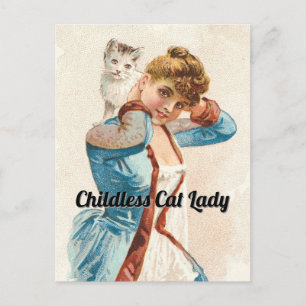 Postal de la Señora del Gato Infantil