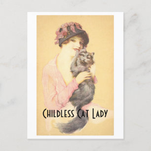 Postal de la Señora del Gato Infantil