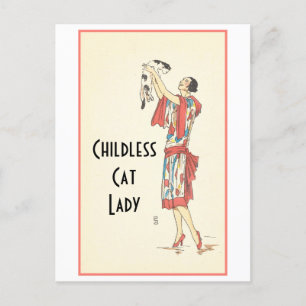 Postal de la Señora del Gato Infantil