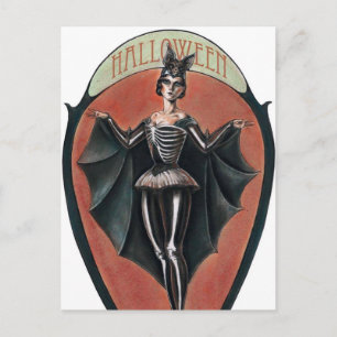 Postal de la señora Spooky Vintage Halloween
