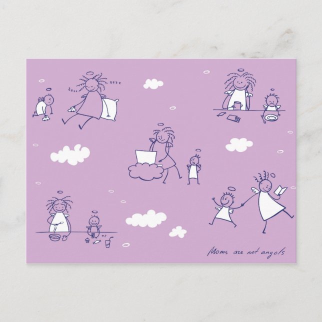 postal de la serie "Las madres no son ángeles" (Anverso)