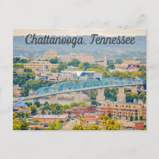 Postal de la silueta de Chattanooga Tennessee