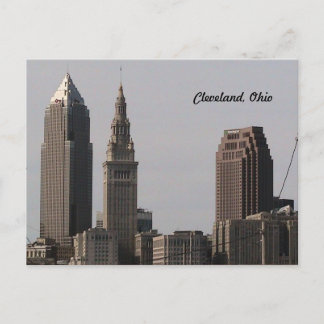 Postal de la silueta de Cleveland Ohio
