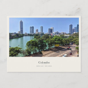 Postal de la silueta de Colombo sobre el lago Beir