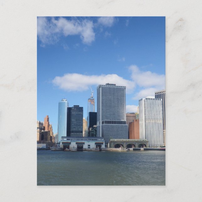 Postal de la silueta del Bajo Manhattan (Anverso)