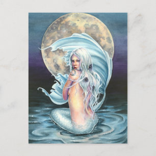 Postal de la sirena de la luna