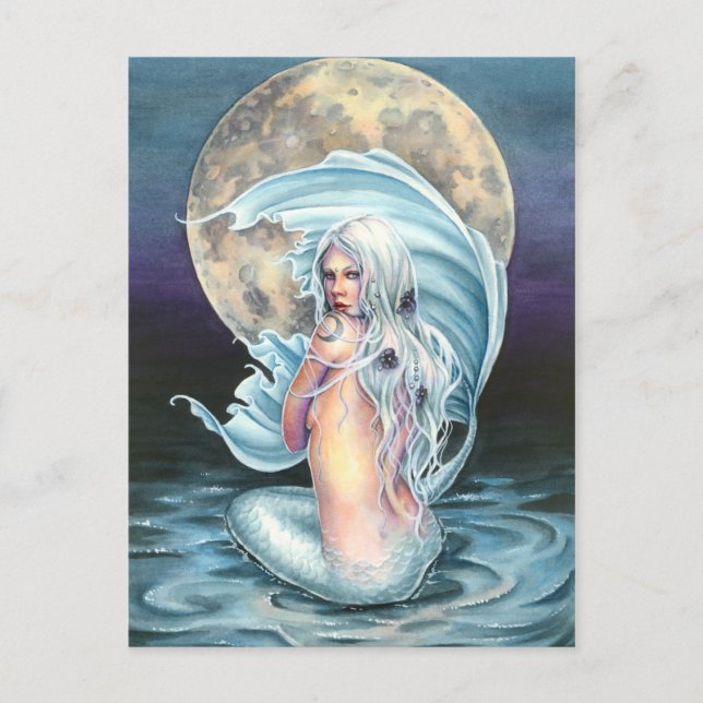 Postal de la sirena de la luna (Anverso)