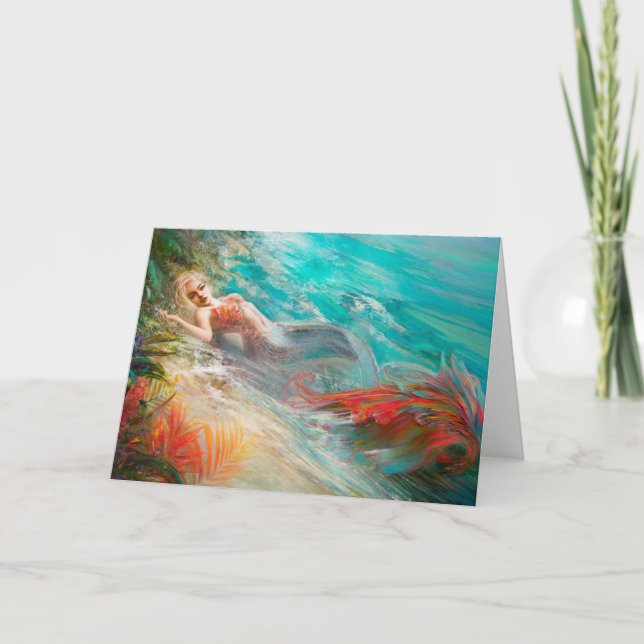 Postal de la sirena de Trouvaille (Anverso)
