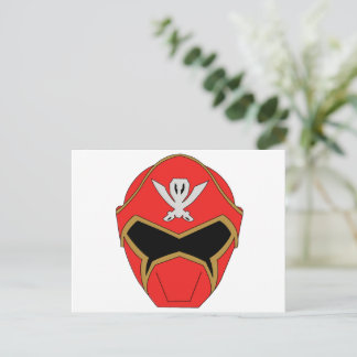 Postal de la Super Mega Gokai Casco Rojo