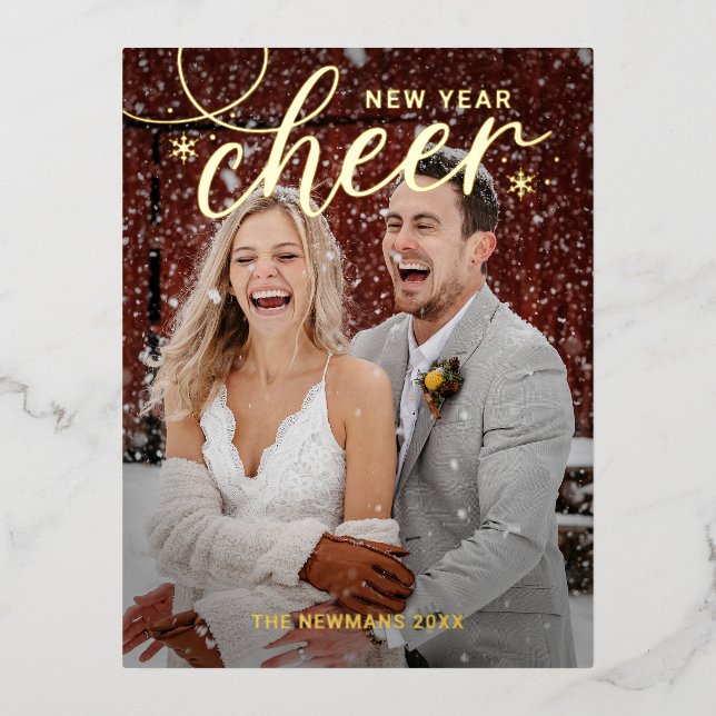 Postal de la tarjeta de regalo de Año Nuevo Feliz  (Anverso)