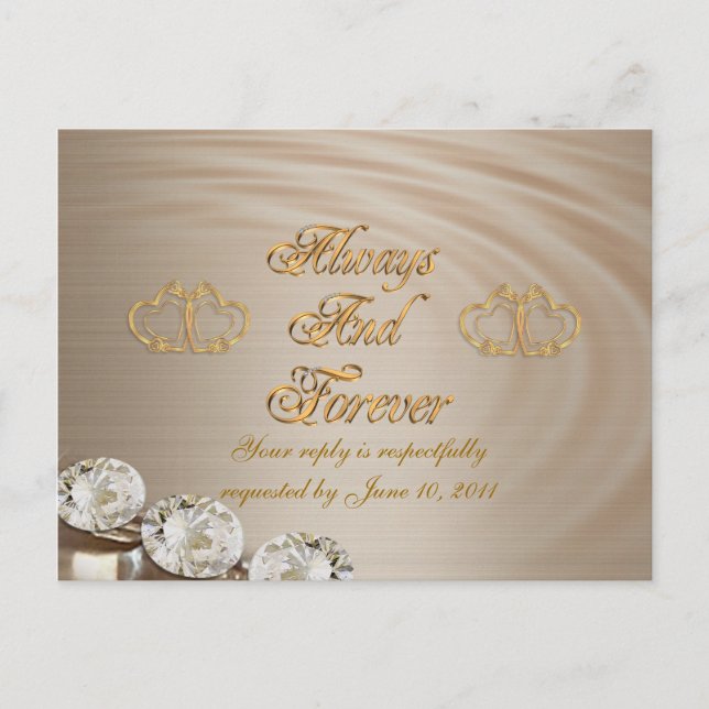 Postal de la tarjeta de respuesta de invitación de (Anverso)