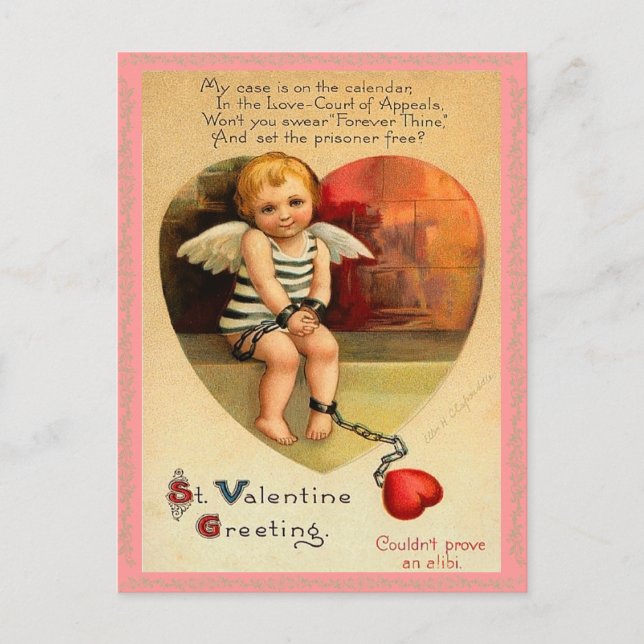 Postal de la tarjeta del día de San Valentín del (Anverso)
